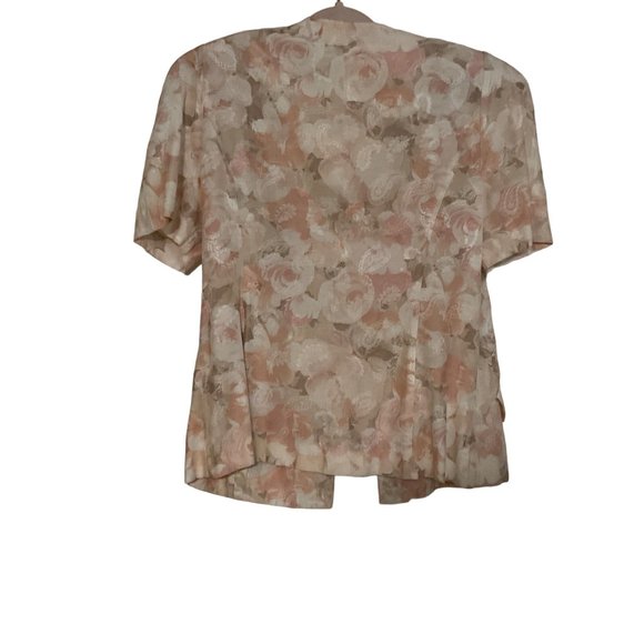 Vintage 1970 Leslie Faye Petite Collections Floral Jacket Size 16 - Picture 3 of 11